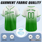 White and Green Baseball Jersey Tee for Men & Women - A classic blend for casual style