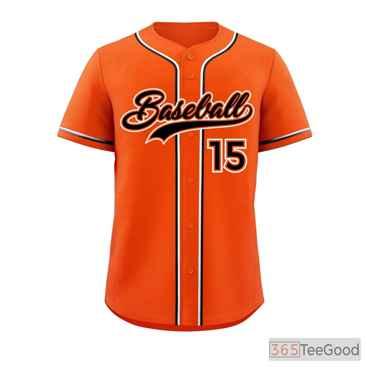 White and Orange Baseball Jersey Tee for Men & Women - A cheerful blend for daily comfort
