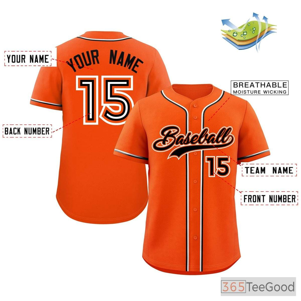 White and Orange Baseball Jersey Tee for Men & Women - A cheerful blend for daily comfort