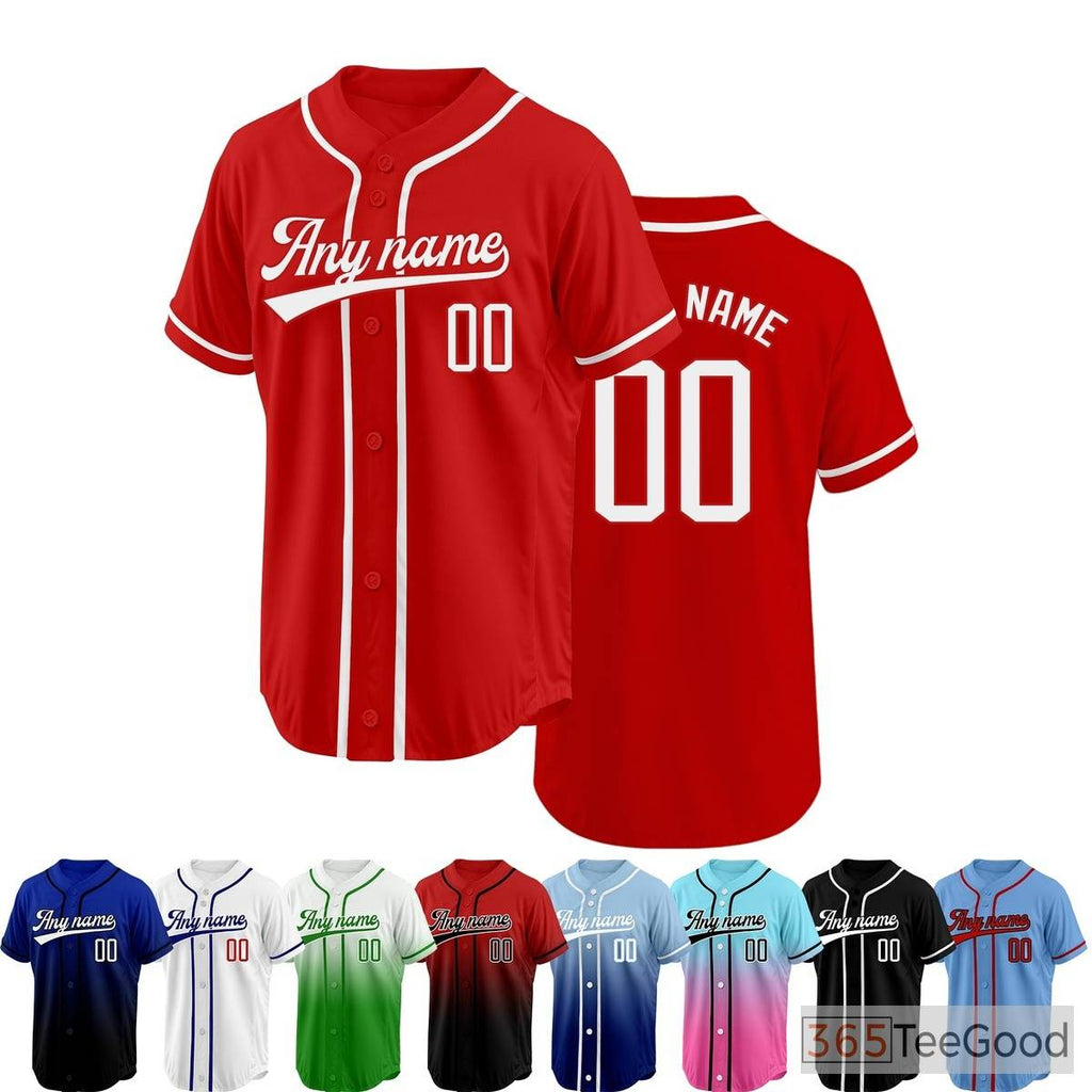 White and Red Baseball Jersey Tee for Men & Women - A comfortable blend for daily wear