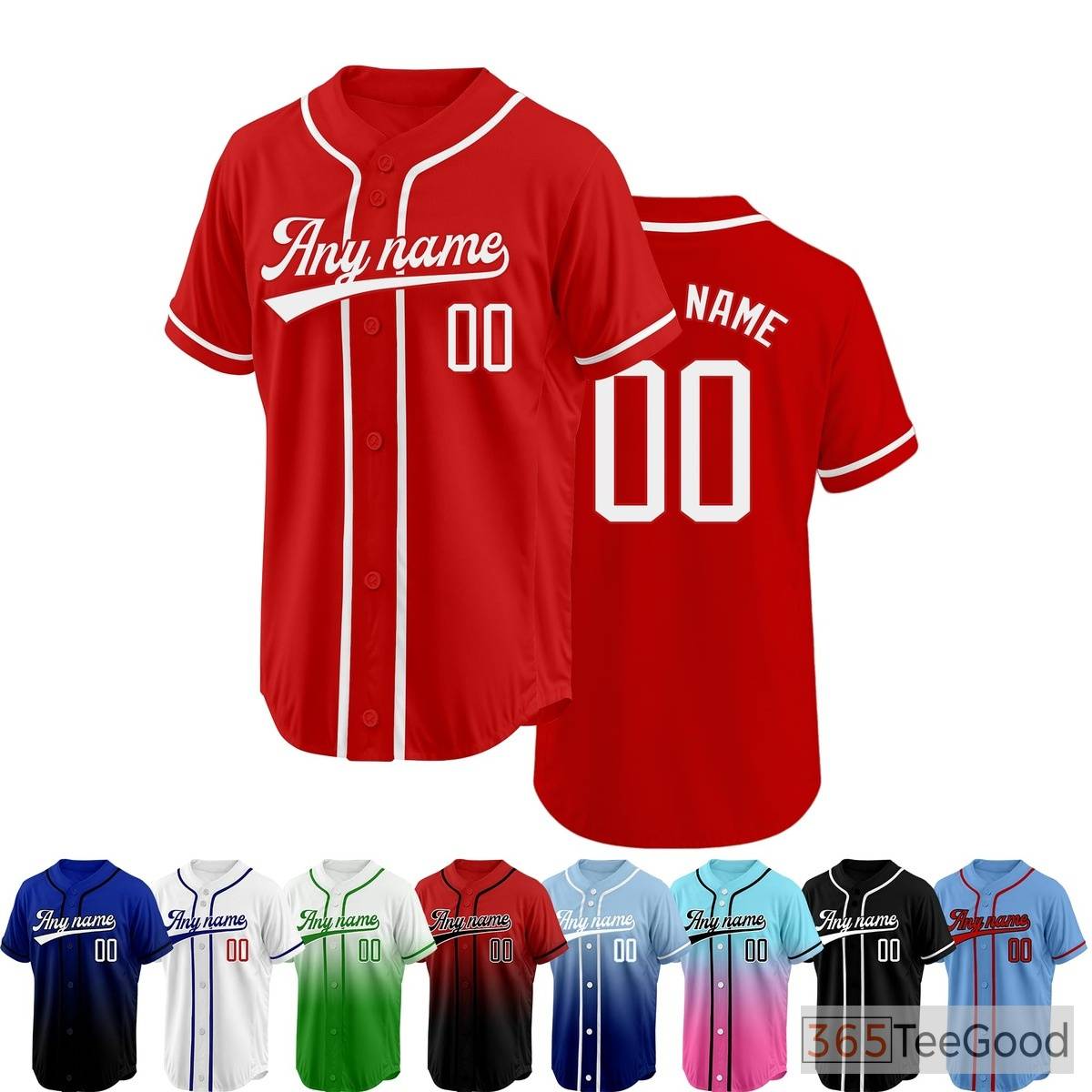 White and Red Baseball Jersey Tee for Men & Women - A comfortable blend for daily wear