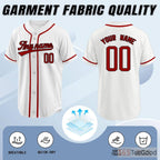 White and Red Baseball Jersey Tee for Men & Women - Perfect for a sporty casual look
