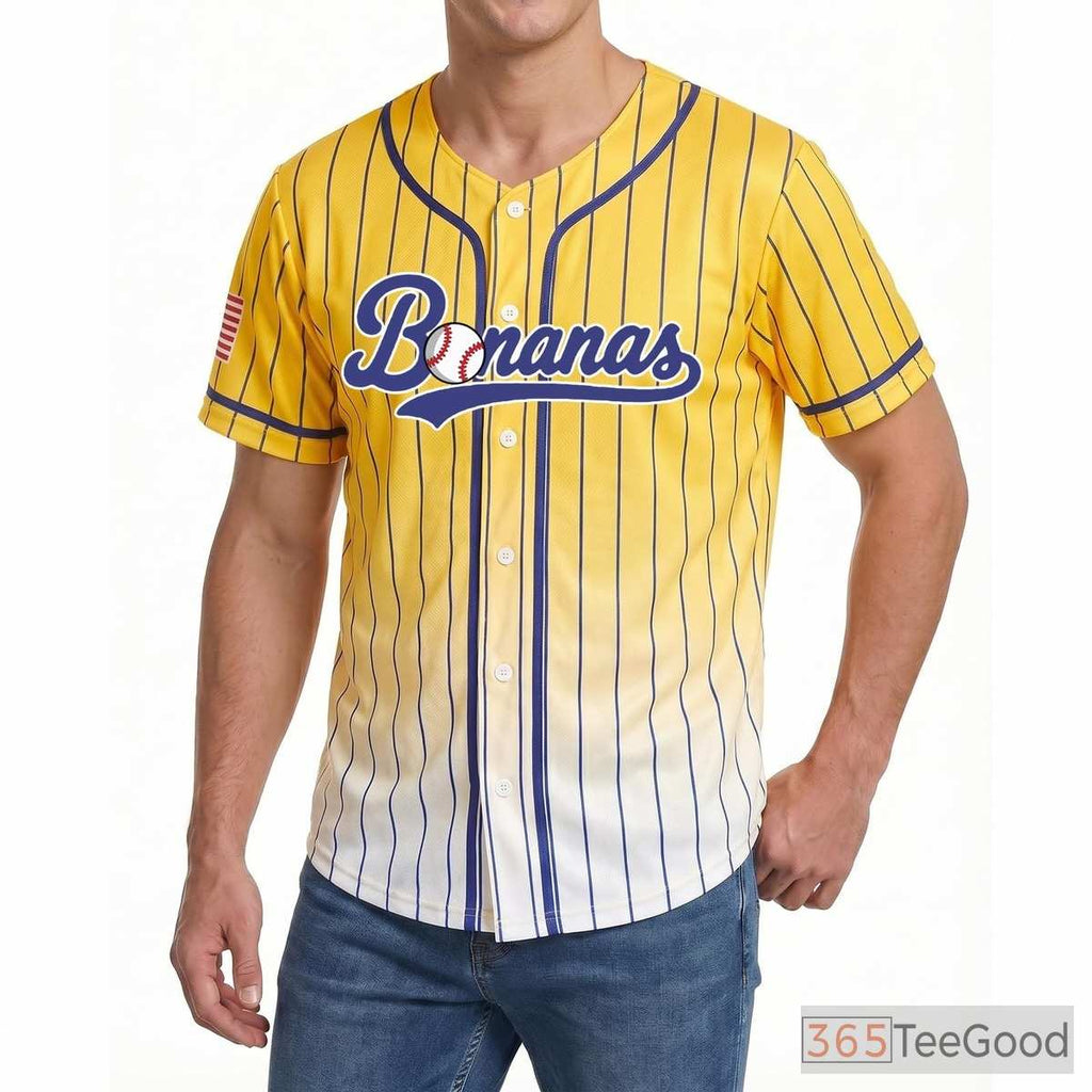 White and Yellow Baseball Jersey Tee for Men & Women - Bright and fresh for daily comfort