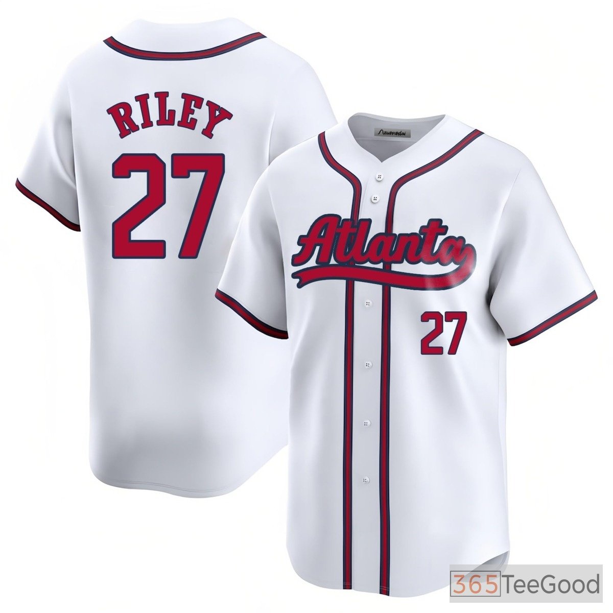 White Baseball Jersey Tee for Men & Women - Custom Stitched Name, Number & Team Logo