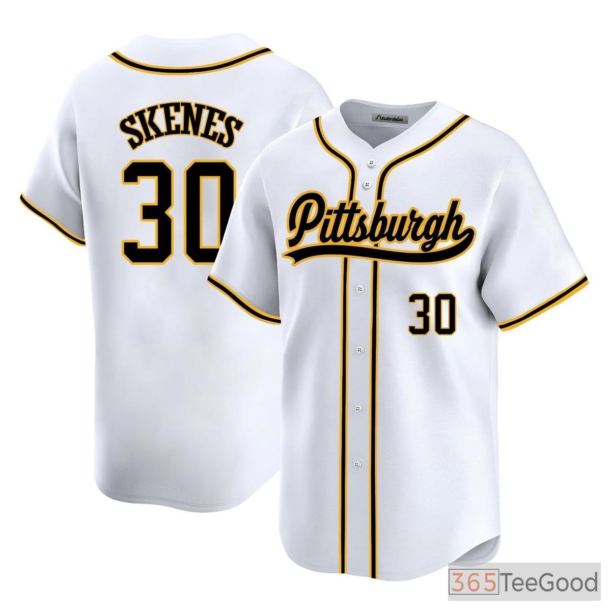 White Baseball Jersey Tee for Men & Women - Specify Your Name, Number & Logo