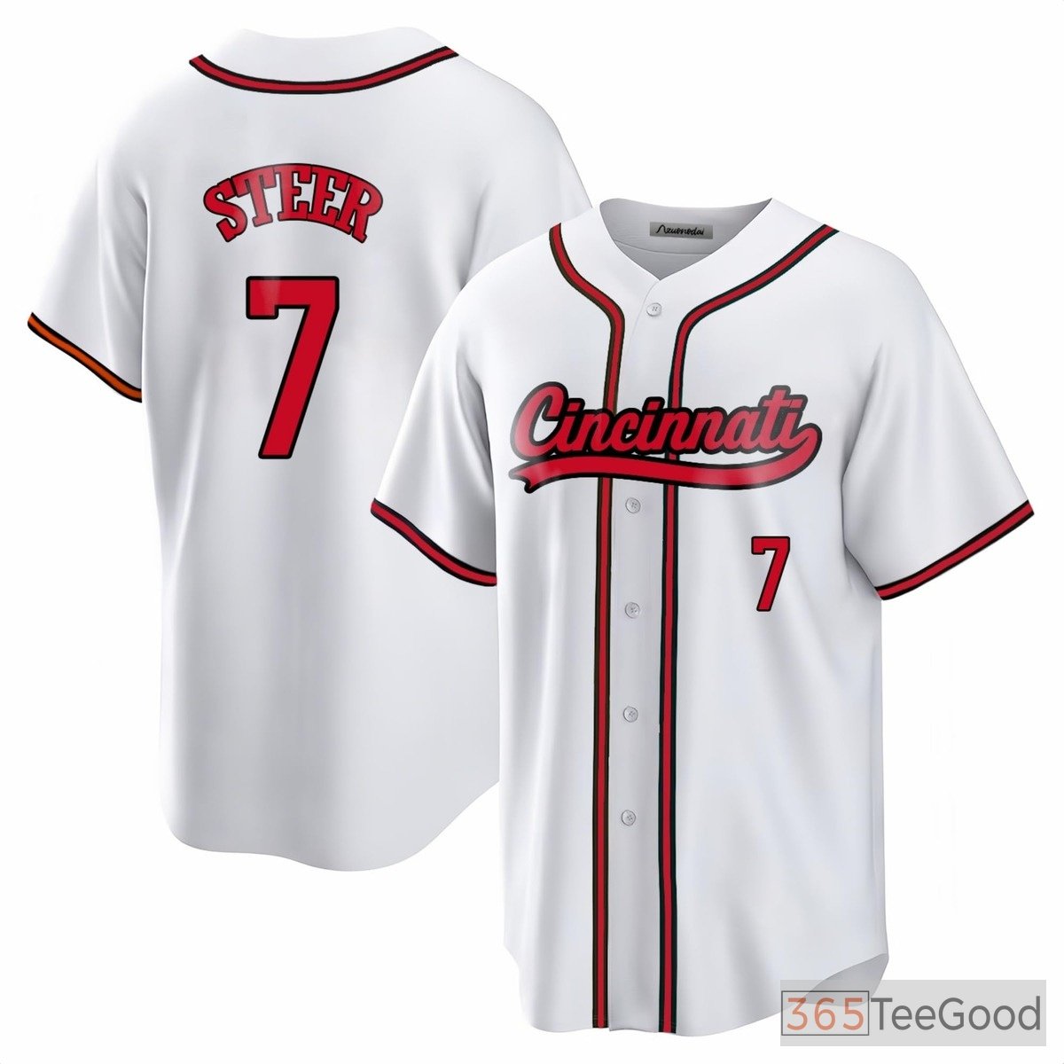 White Baseball Jersey Tee for Men & Women - Stitched Custom Player & Team Look