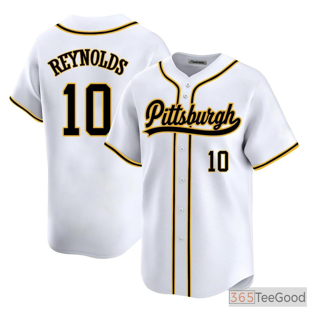 White Baseball Jersey Tee for Men & Women - Stitched Custom Player Name & Team Details