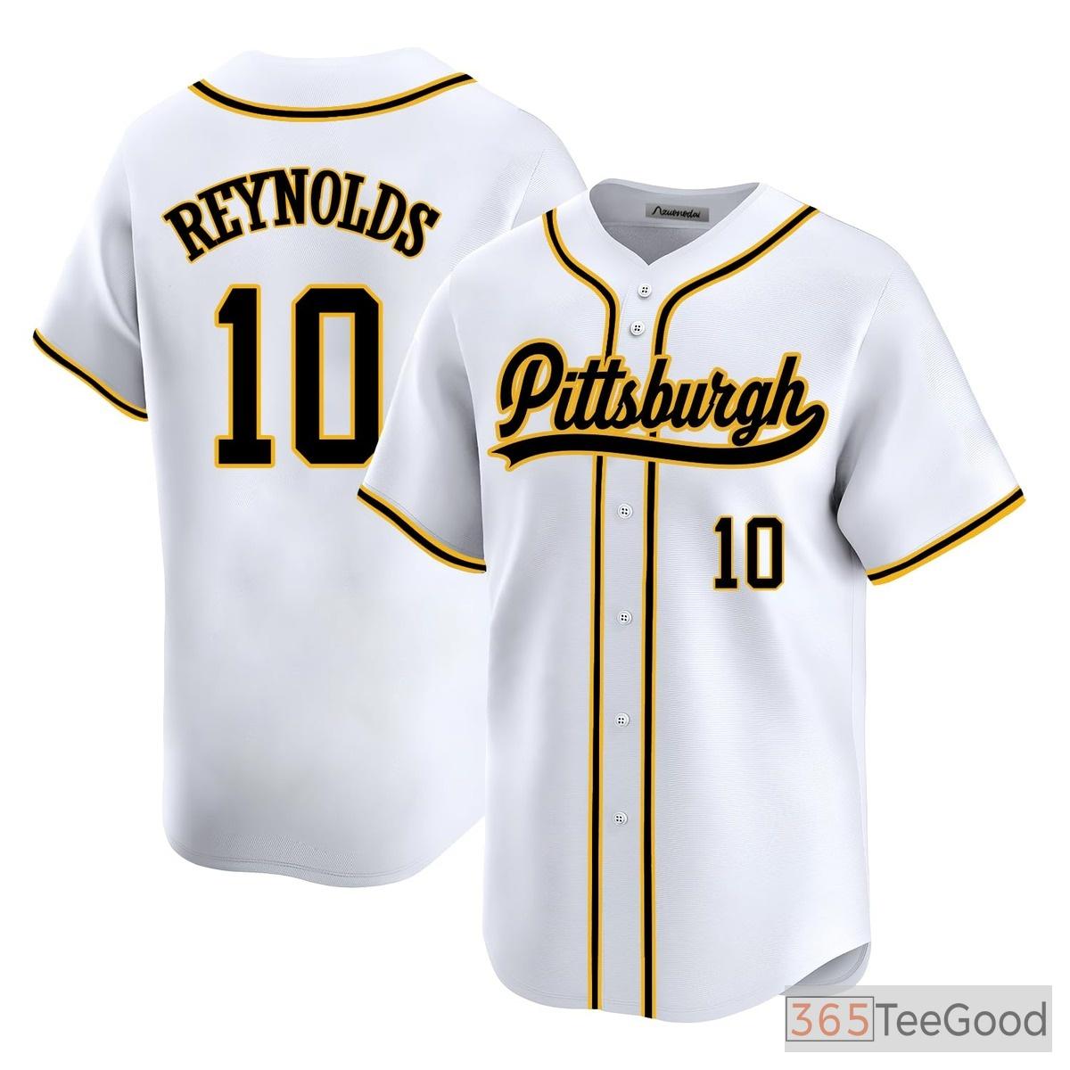 White Baseball Jersey Tee for Men & Women - Stitched Custom Player Name & Team Details