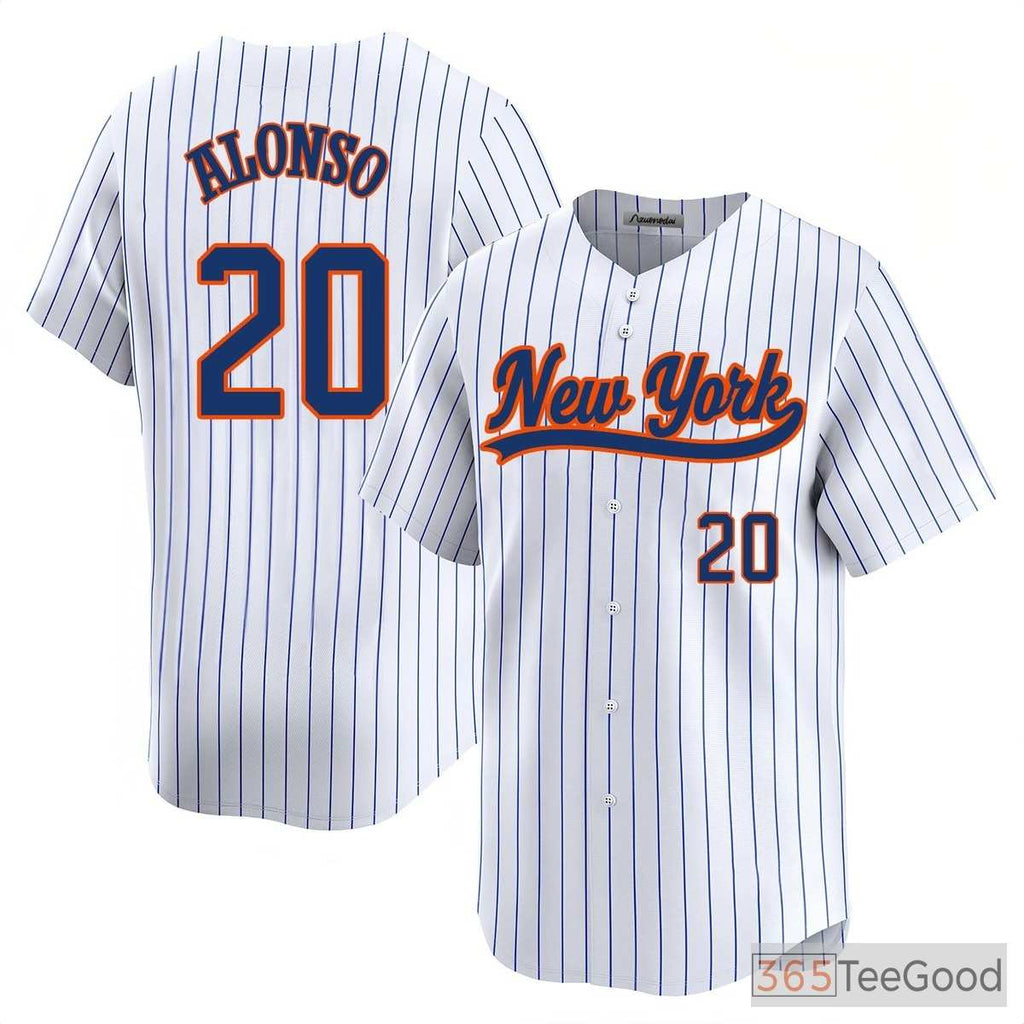 White Baseball Jersey Tee for Men & Women - Custom Name, Number & Logo Options