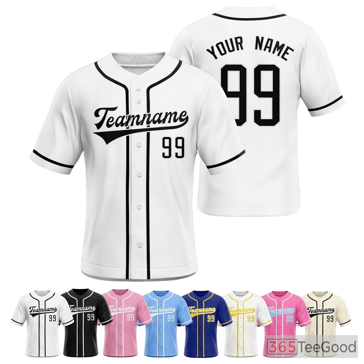 White Baseball Jersey Tee for Men & Women – Your Base for Personalized Apparel