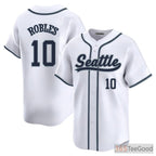 White Baseball Jersey Tee for Men & Women - Stitched Name, Number & Logo Design