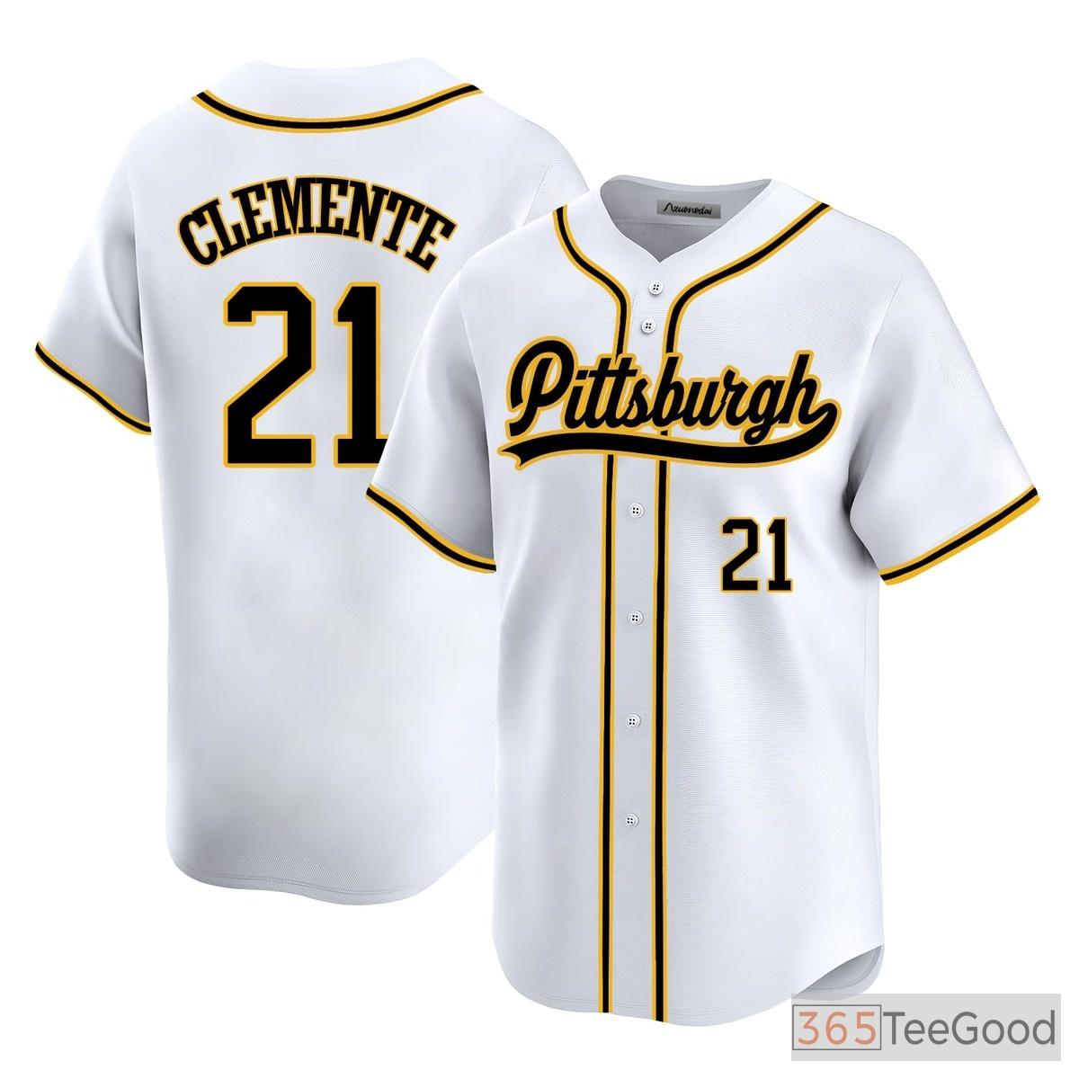 White Baseball Jersey Tee for Men & Women, fully custom with Name, Number & Logo