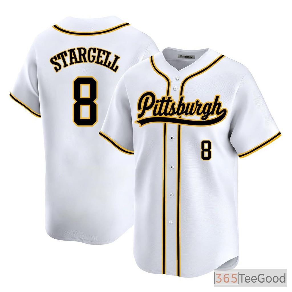 White Baseball Jersey Tee for Men & Women - Design Your Own Name, Number & Logo