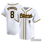 White Baseball Jersey Tee for Men & Women - Design Your Own Name, Number & Logo