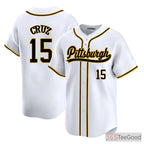 White Baseball Jersey Tee for Men & Women - Stitched Personalized Player & Team Details