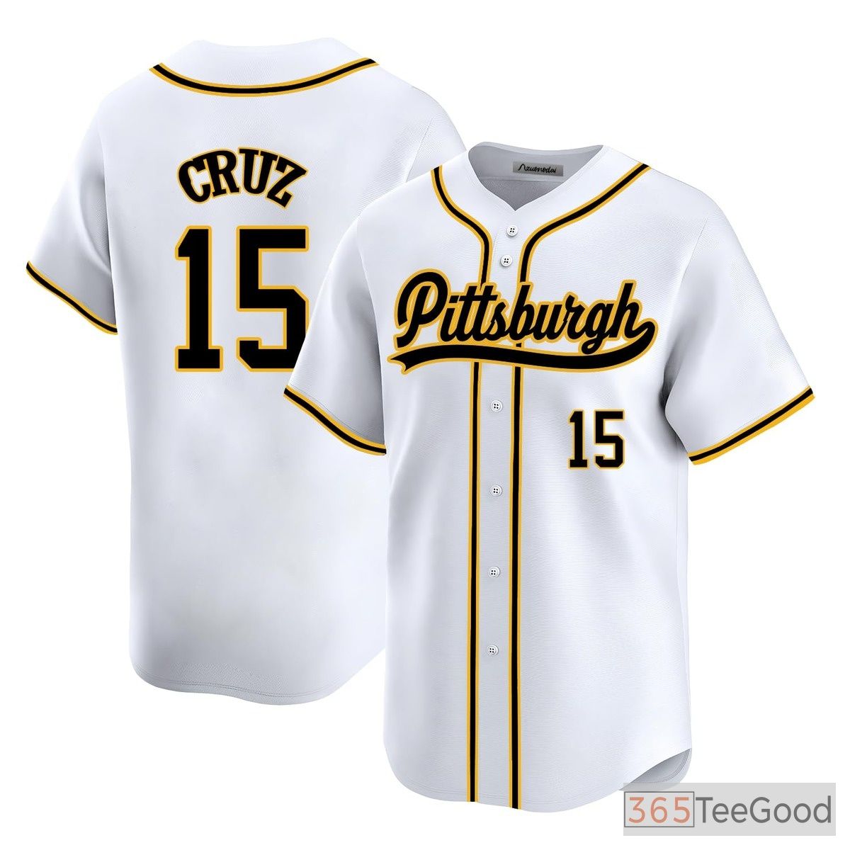 White Baseball Jersey Tee for Men & Women - Stitched Personalized Player & Team Details