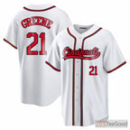 White Baseball Jersey Tee for Men & Women - Stitched for Your Custom Team & Fan Gear