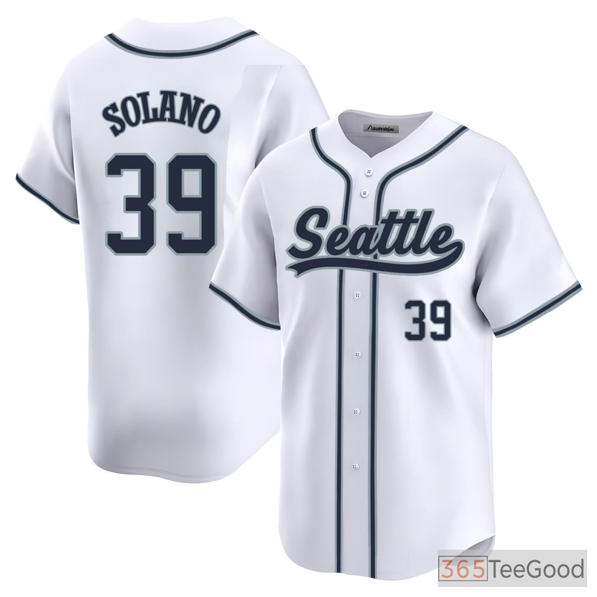 White Baseball Jersey Tee for Men & Women - Stitched Custom Name & Number Design