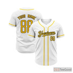 White Baseball Jersey Tee for Men & Women - Crisp for custom designs