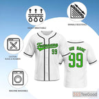 White Baseball Jersey Tee for Men & Women - Everyday Sportswear & Casual Look