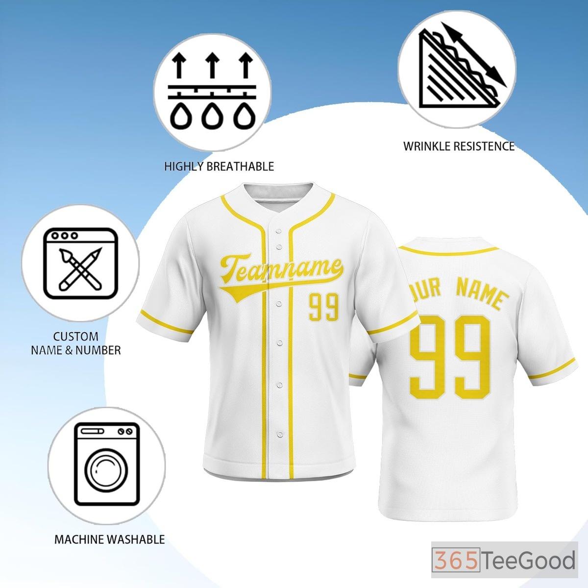 White Baseball Jersey Tee for Men & Women - The Ultimate Base for Custom Designs