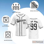 White Baseball Jersey Tee for Men & Women – Your Base for Personalized Apparel