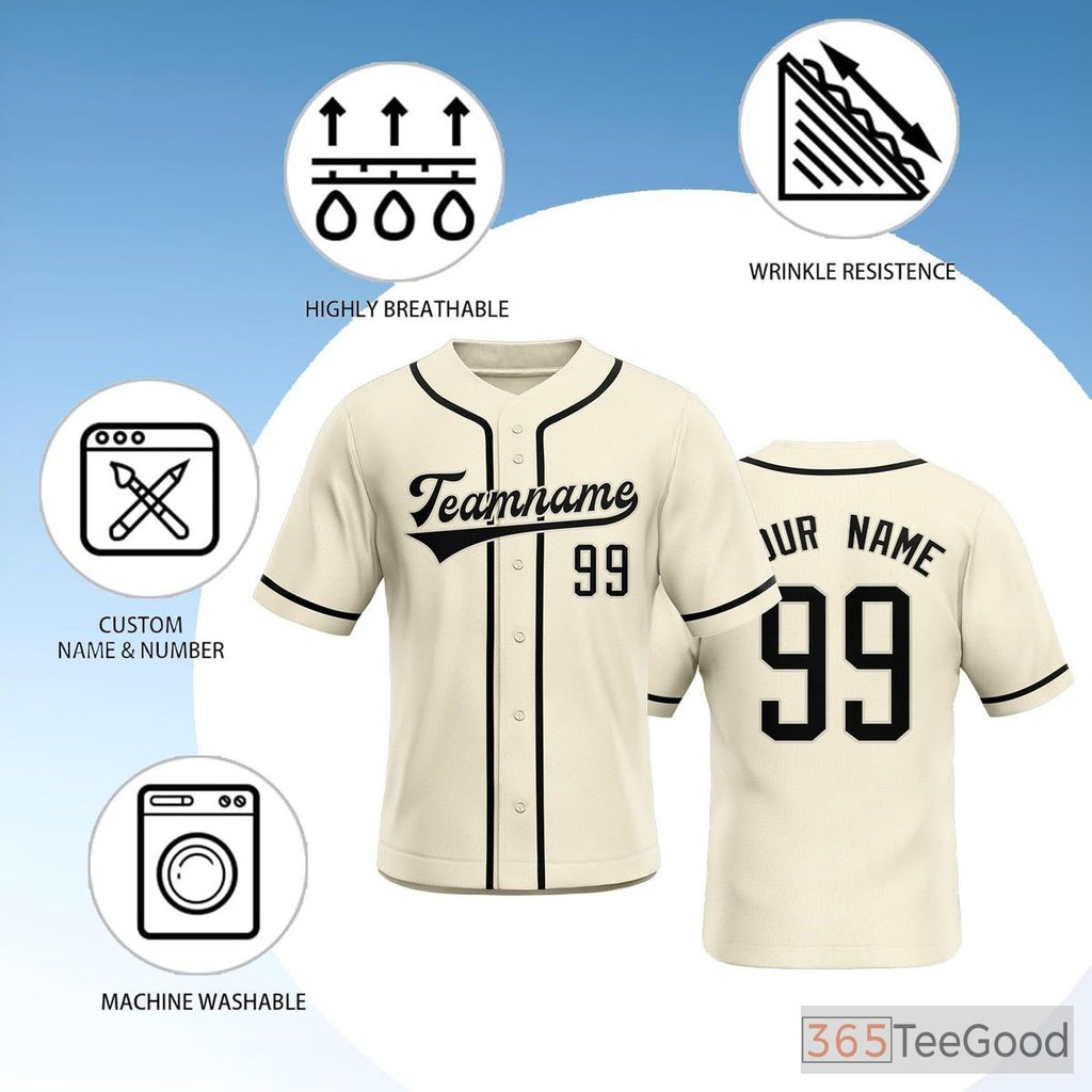 White Baseball Jersey Tee for Men & Women - Ready for Your Personalized Apparel