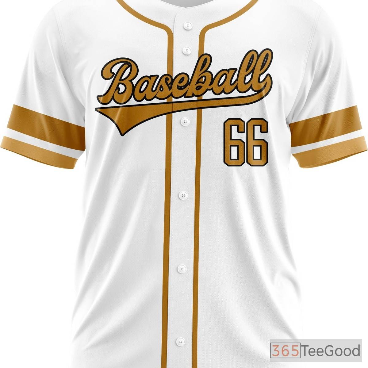 White Baseball Jersey Tee for Men & Women - Design Your Stitched Name & Number