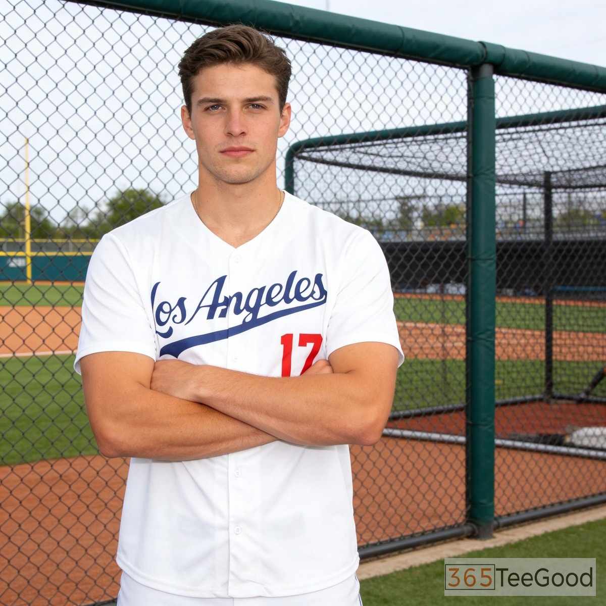 White Baseball Jersey Tee for a relaxed fit and versatile casual style