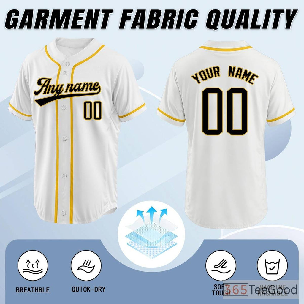 White Baseball Jersey Tee for Men & Women - An essential base for countless casual outfits