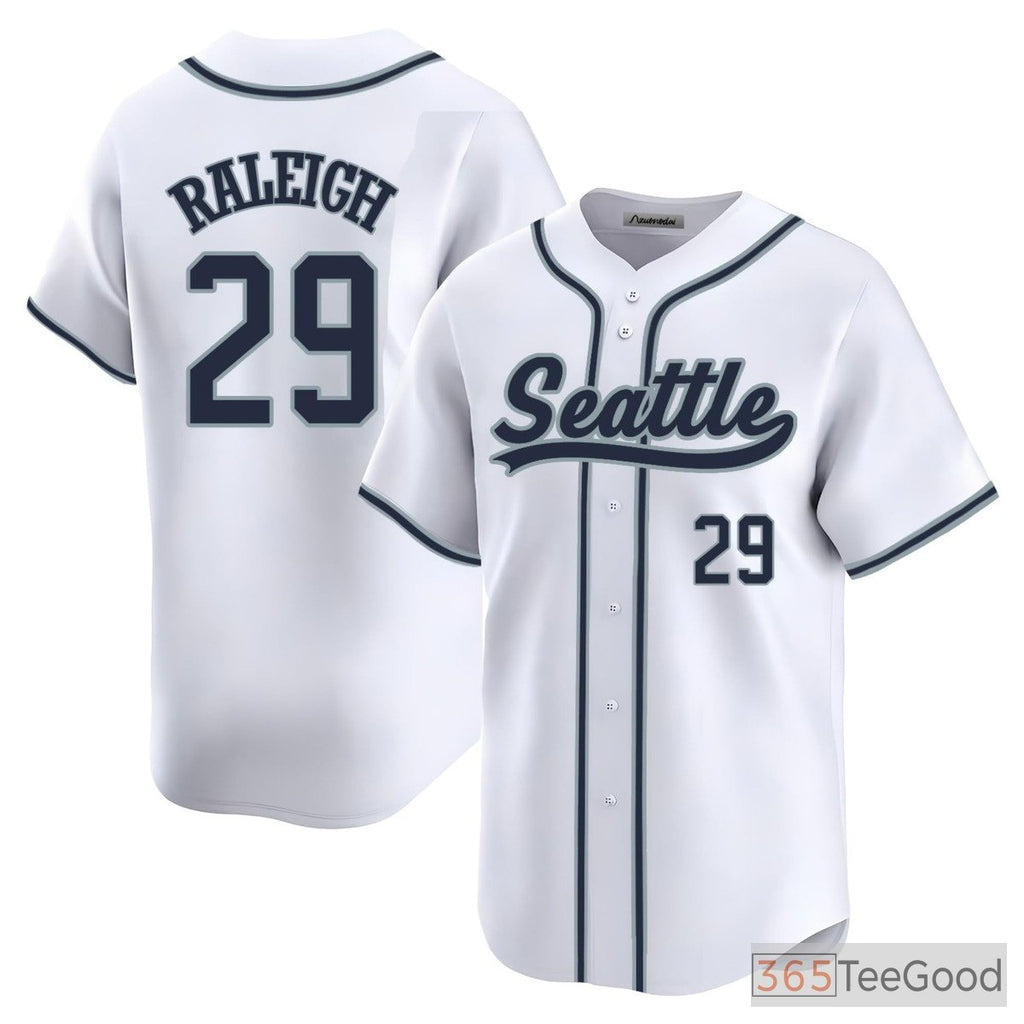 White Baseball Jersey Tee with Stitched Name, Number & Team Details for Adults