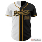 White, Black & Gold Baseball Jersey Tee for Men & Women - A Foundation for Your Custom Look