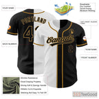 White, Black & Gold Baseball Jersey Tee for Men & Women - A Foundation for Your Custom Look