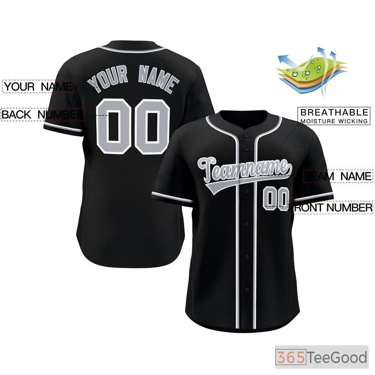 White, Black & Gold Baseball Jersey Tee for Men & Women - A bold classic for daily comfort