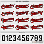 White, Black & Red Baseball Jersey Tee for Men & Women - Your Custom Team Base