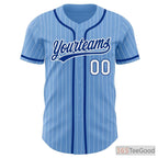 White Blue Baseball Jersey Tee for Men & Women - Built for Your Team Identity