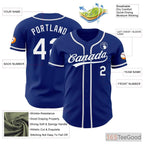 White Blue Baseball Jersey Tee for Men & Women - Personalized Team Uniform