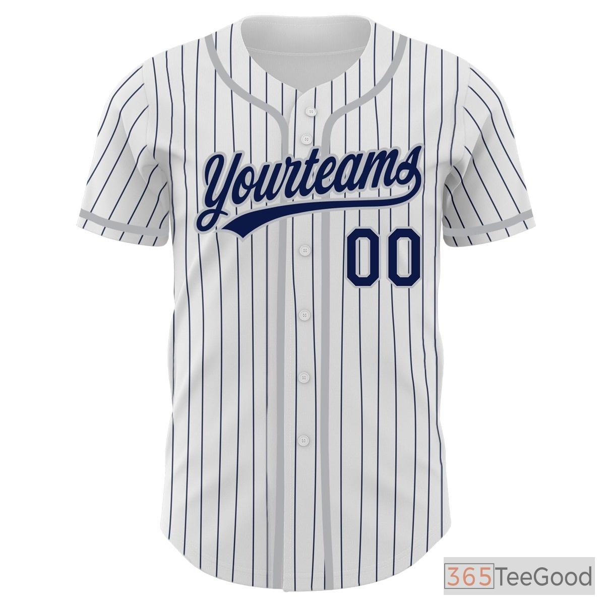 White, Blue & Grey Baseball Jersey Tee for Men & Women - Your Canvas for Custom Style