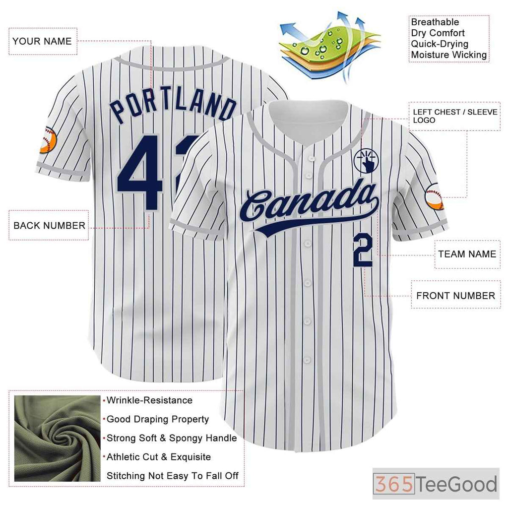 White, Blue & Grey Baseball Jersey Tee for Men & Women - Your Canvas for Custom Style