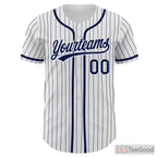 White, Blue & Navy Baseball Jersey Tee for Men & Women - Your Custom Design Canvas