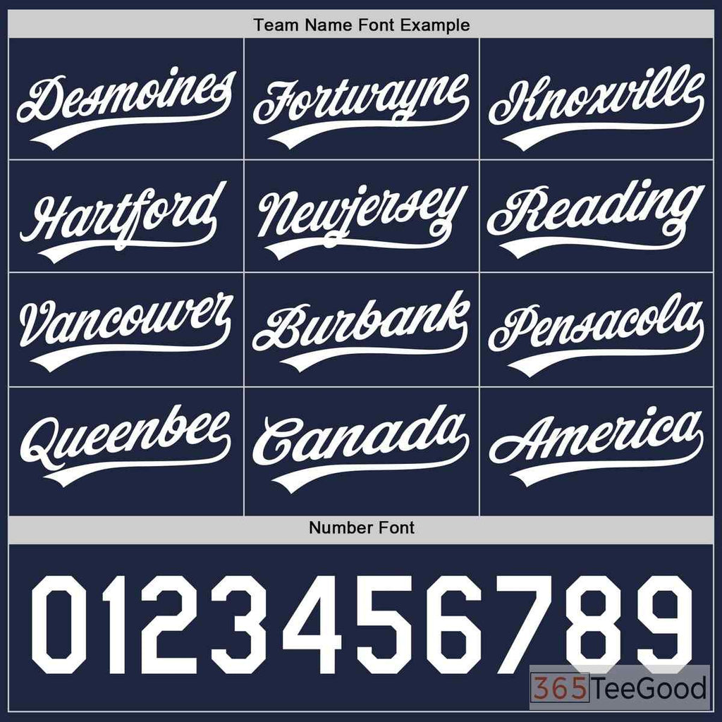 White, Blue & Navy Baseball Jersey for Men & Women - Personalize Your Look