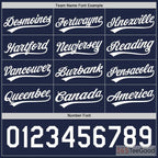 White, Blue & Navy Baseball Jersey for Men & Women - Personalize Your Look