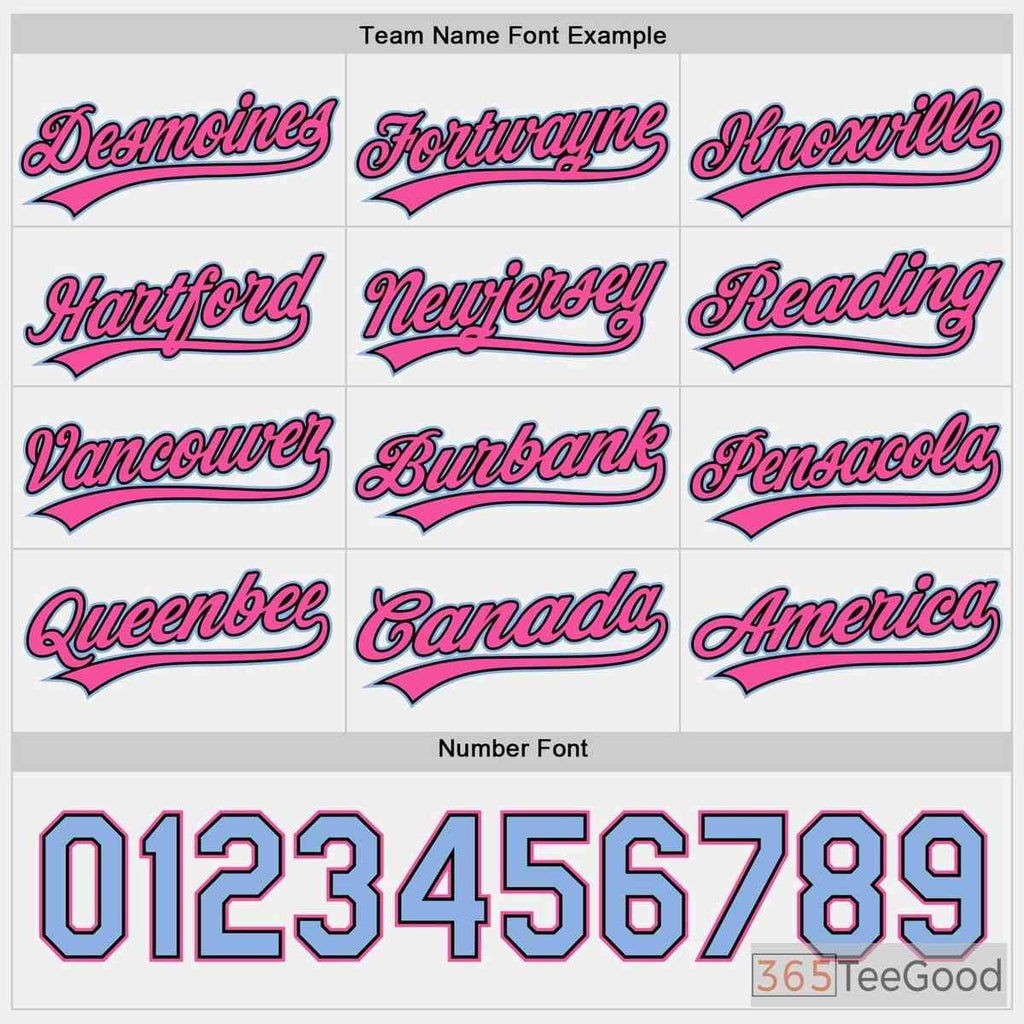 White, Blue & Pink Baseball Jersey Tee for Men & Women - Your Customizable Design