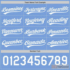 White, Blue & Sky Blue Baseball Jersey Tee for Men & Women - Ideal for Customization