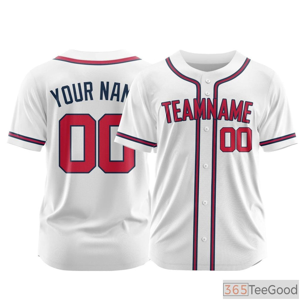 White Custom Baseball Jersey Personalized Printed & Stitched Team Name Number for Men Women
