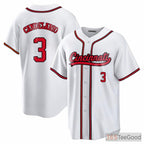 White Custom Baseball Jersey Tee for Men & Women - Stitched Name, Number & Logo