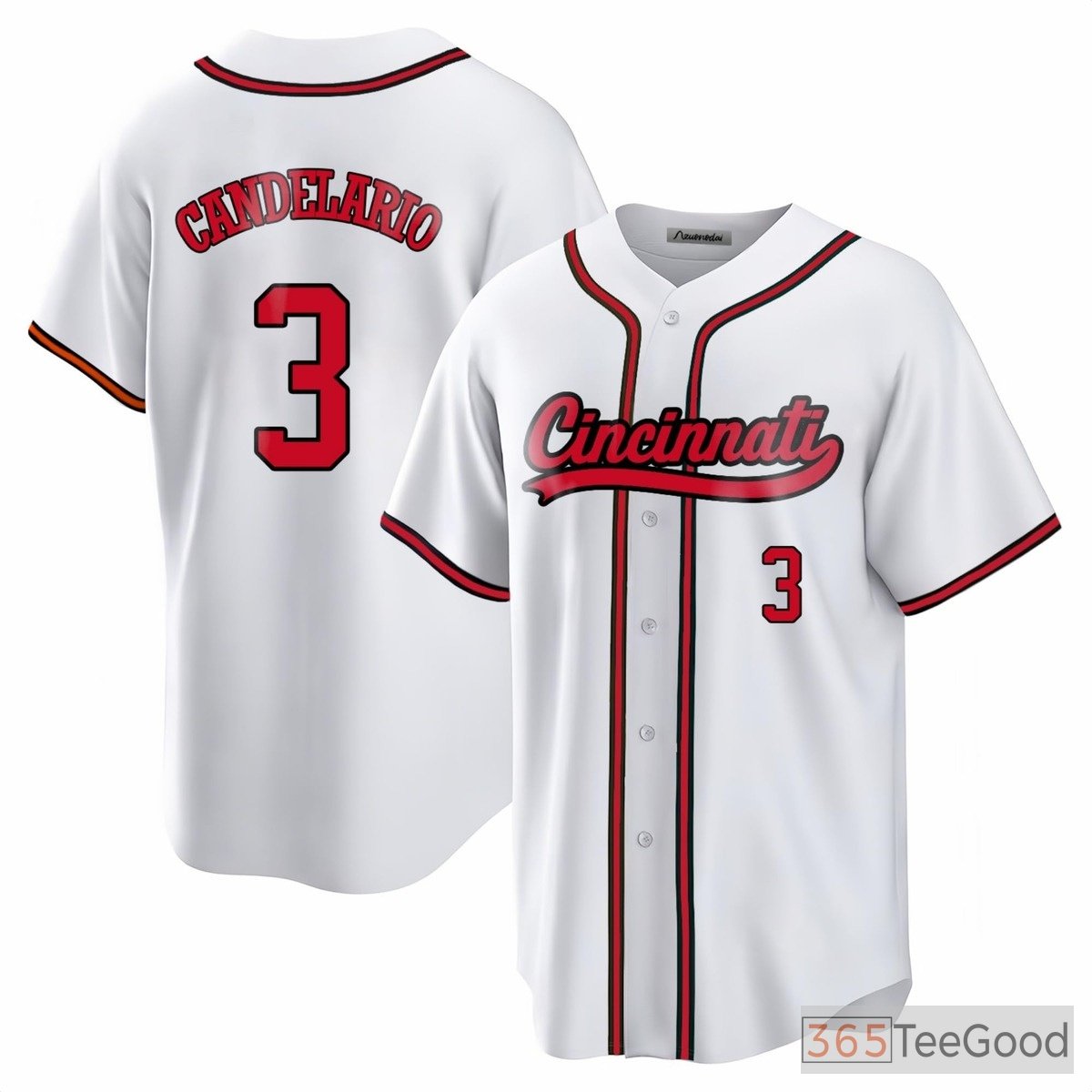White Custom Baseball Jersey Tee for Men & Women - Stitched Name, Number & Logo