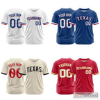 White Custom Baseball Jersey Tee Personalized Stitched Name Number for Men Women
