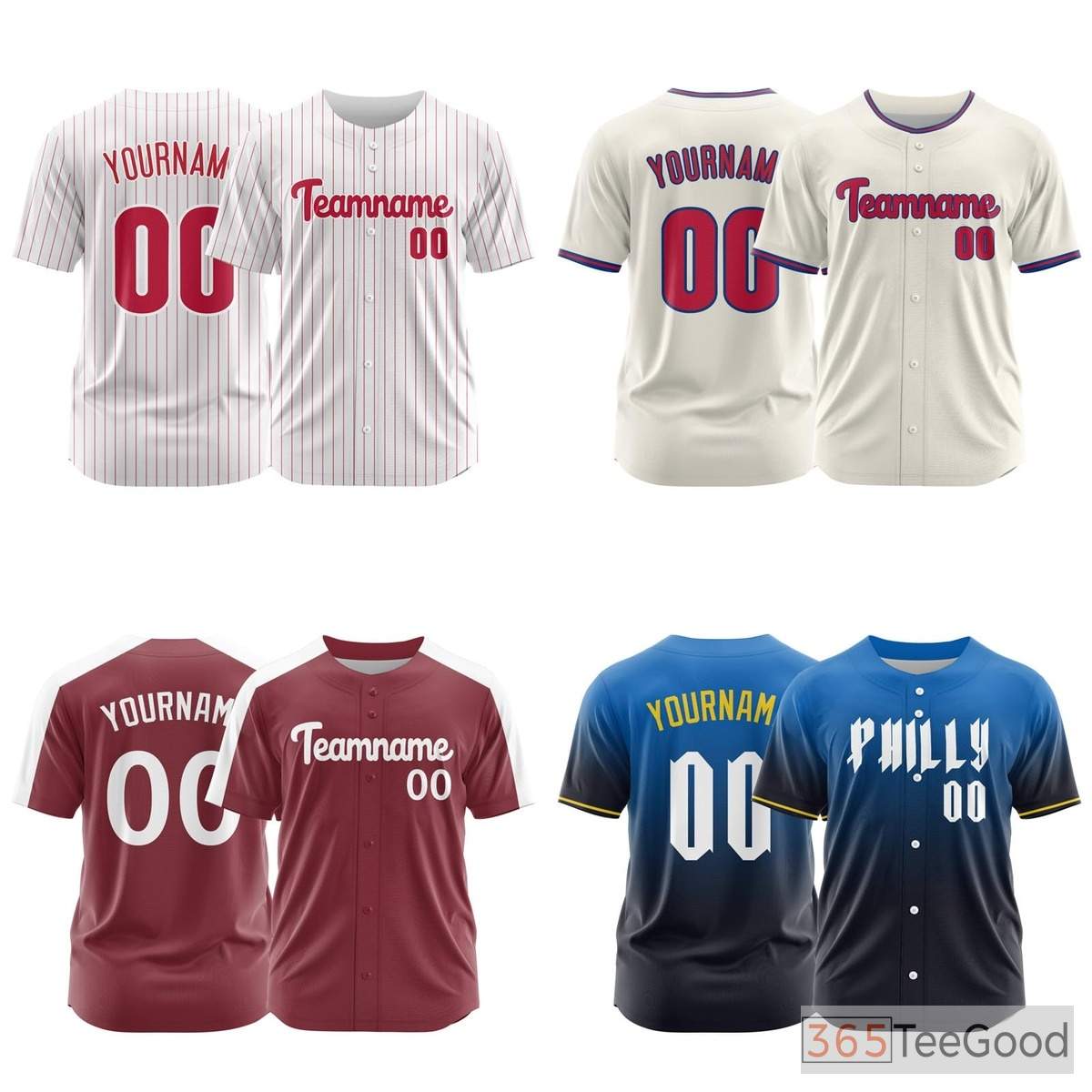 White Custom Baseball Jersey Tee Personalized Printed Name Number for Men Women