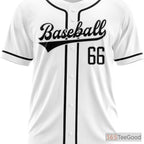 White Custom Baseball Jersey Tee for Men & Women - Personalized Stitched Name & Number